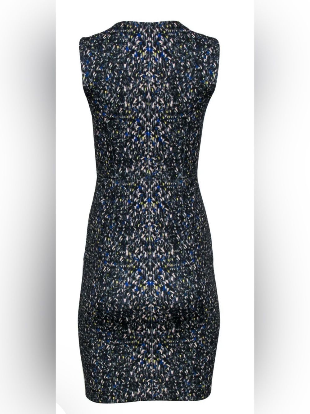 Yigal Azrouel - Speckled Multi Print Zippered Sheath Dress 4 - Picture 15 of 15